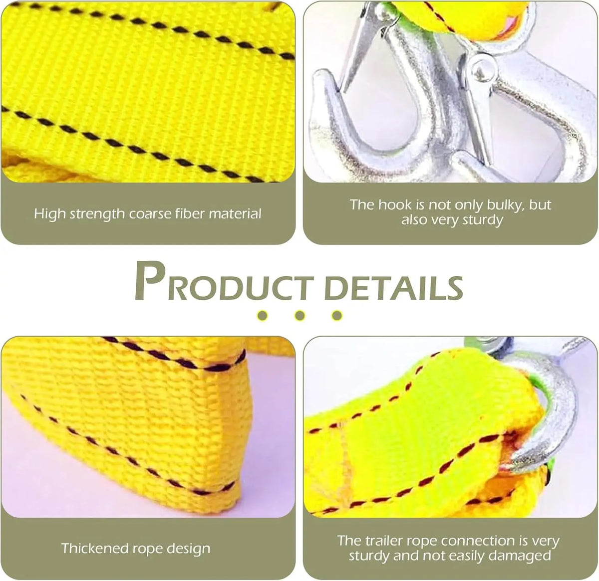 20FT Heavy-Duty Tow Strap