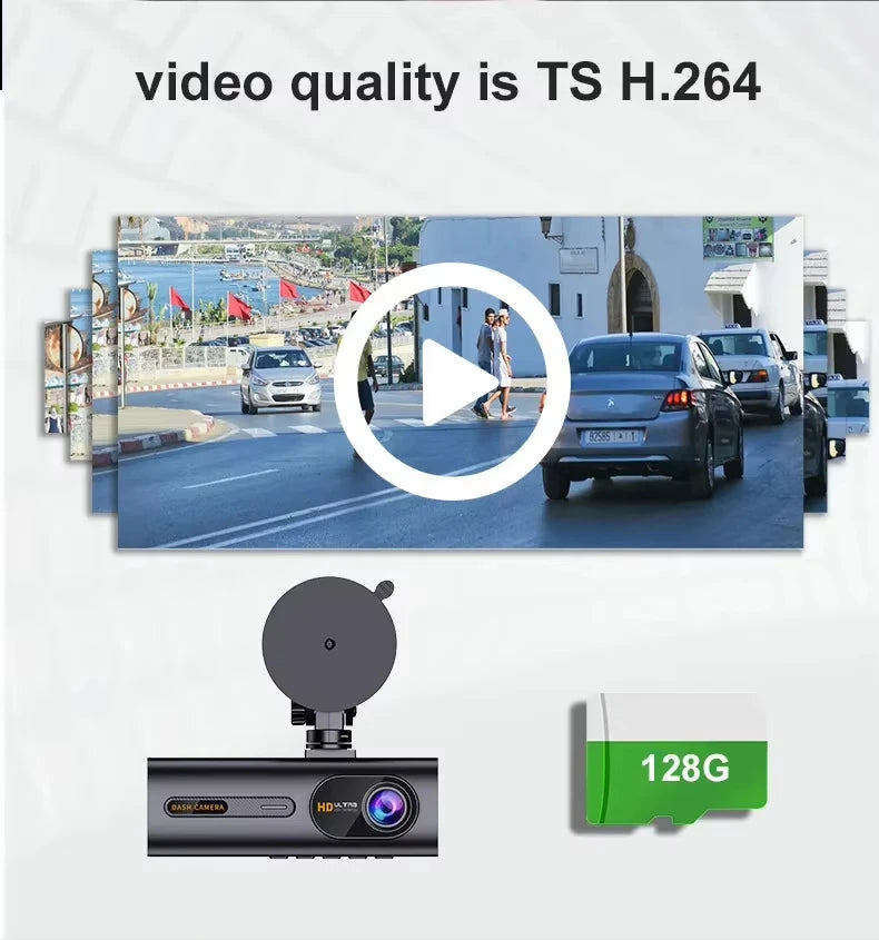 3-Channel WiFi Dash Cam