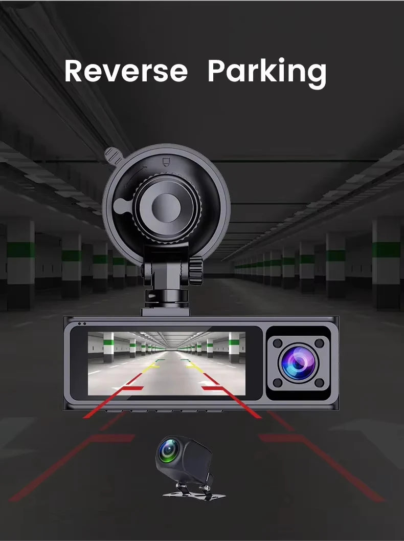 3-Channel WiFi Dash Cam