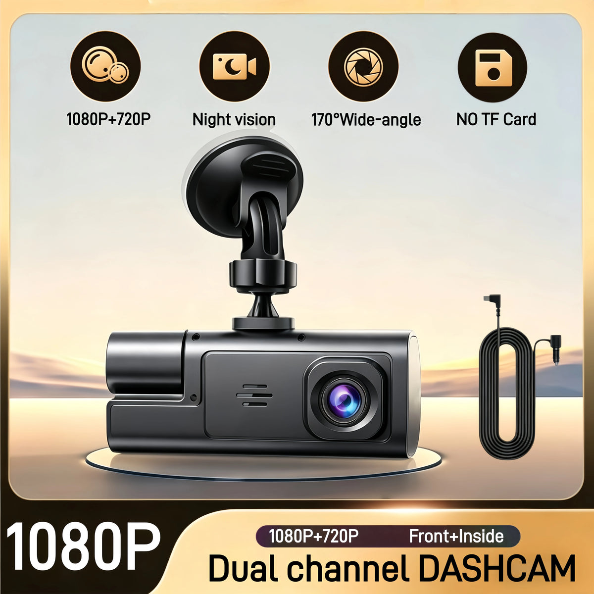 3-Channel 1080P Dash Cam