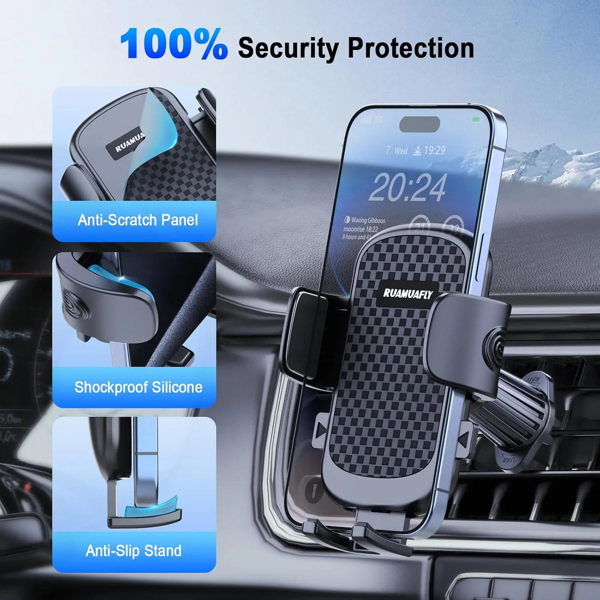 Metal Hook Vent Phone Mount