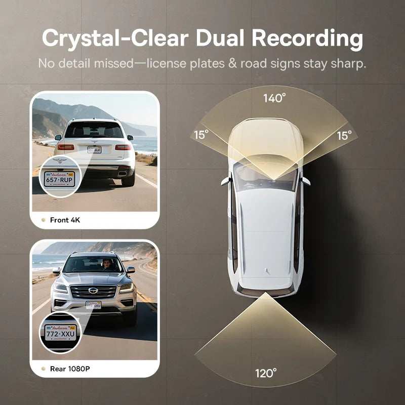 4K Front & Rear Dash Cam