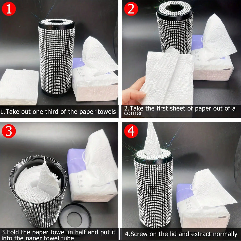 Bling Car Tissue Holder Set