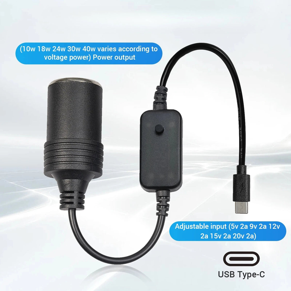 USB to 12V Socket Adapter