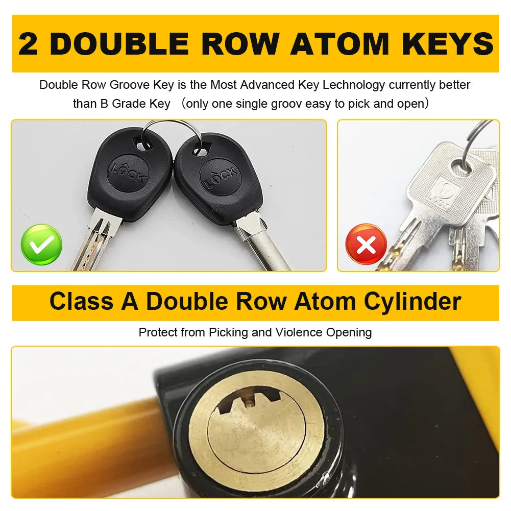 Double Hook Steering Wheel Lock