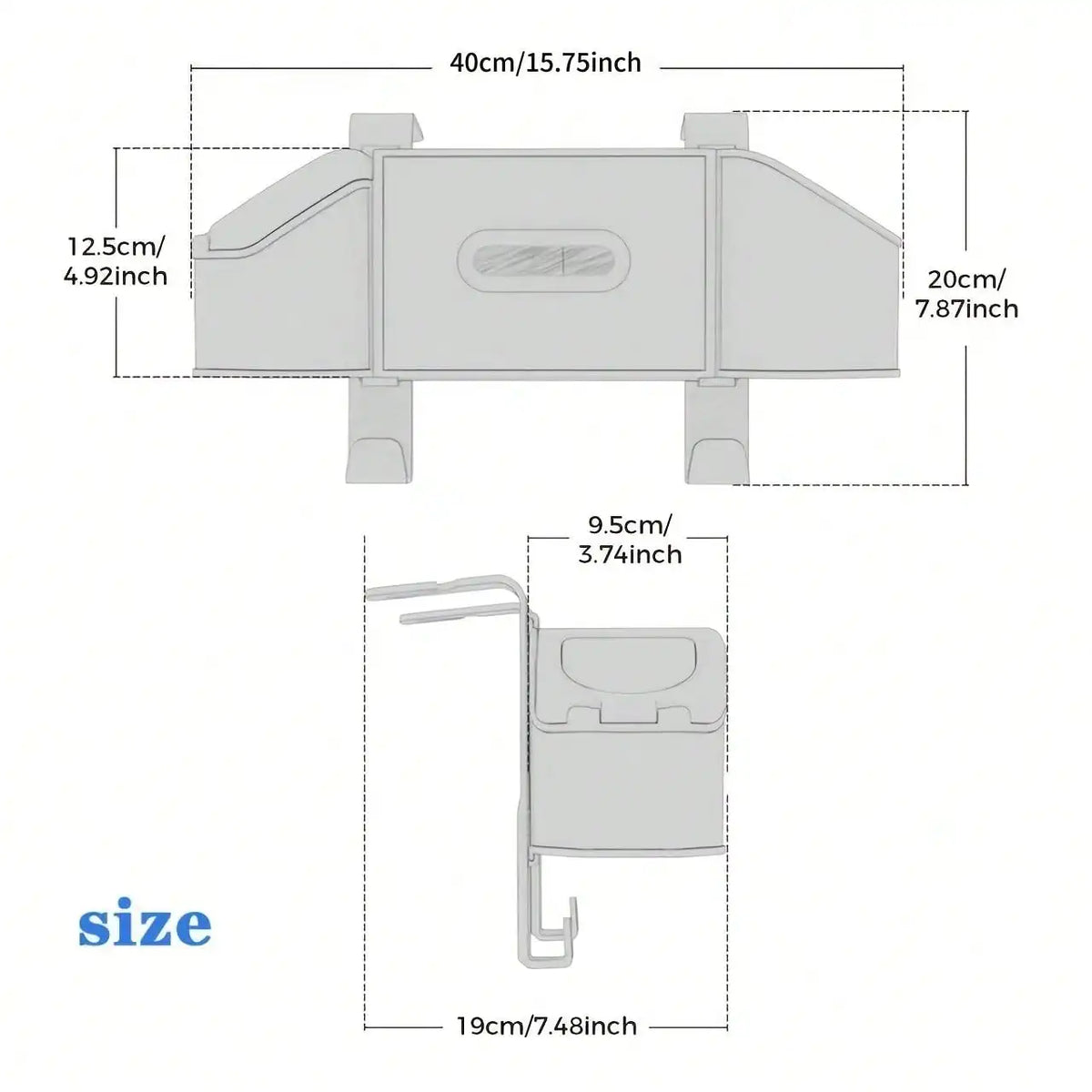 Backseat Storage & Cup Holder