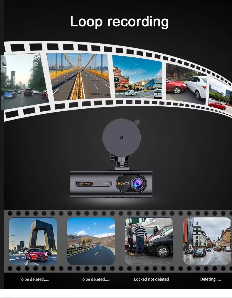 3-Channel WiFi Dash Cam