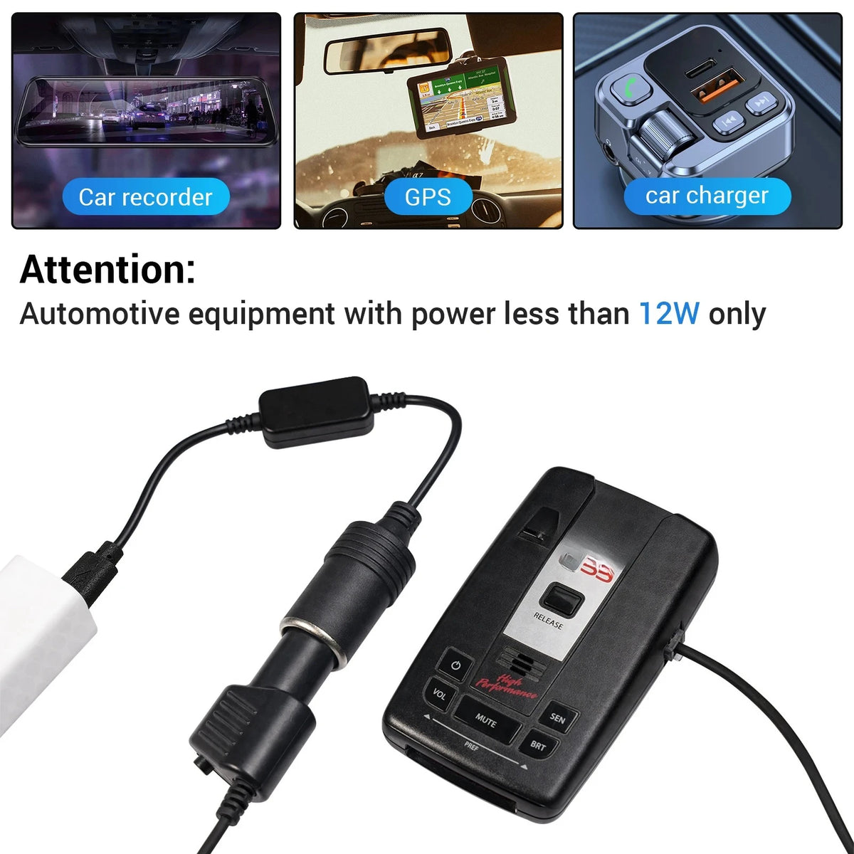 USB to 12V Socket Adapter