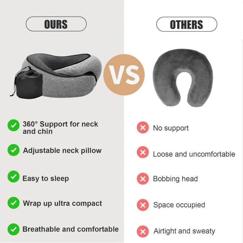 Memory Foam Travel Neck Pillow