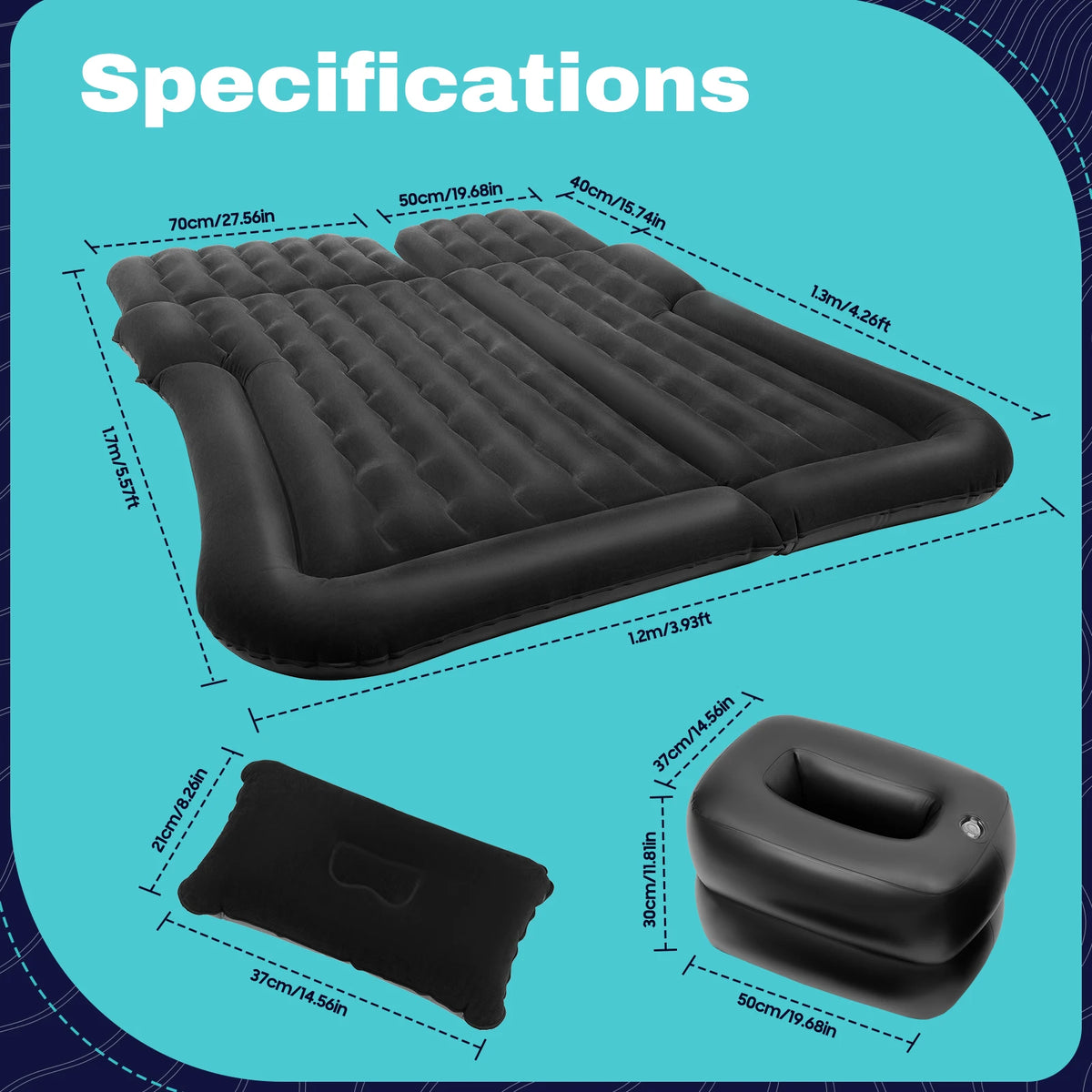 Inflatable Car Backseat Bed