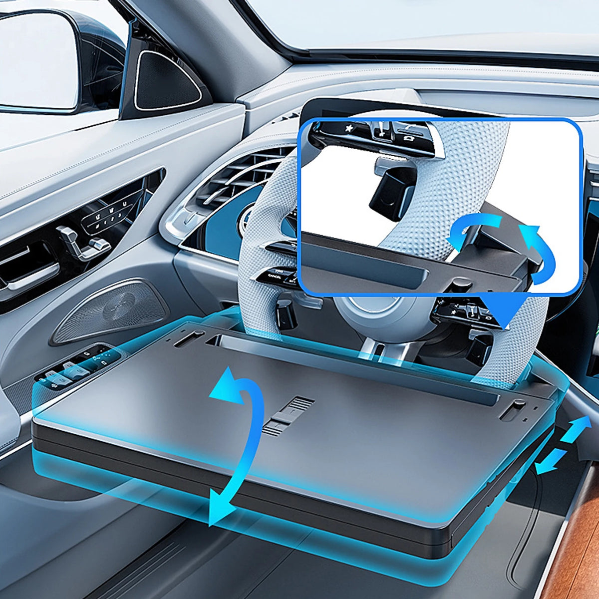 Steering Wheel Laptop Tray