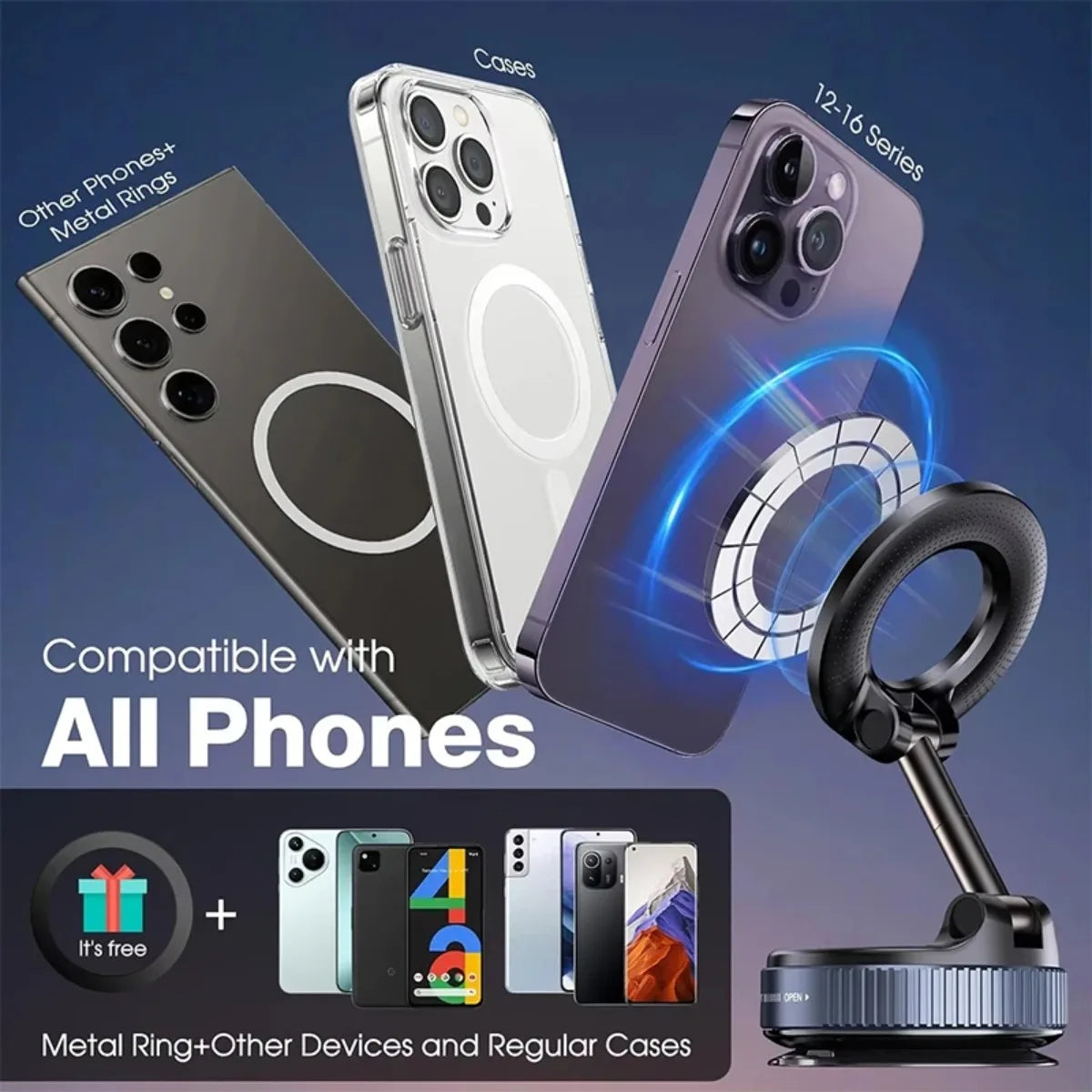 360° Magnetic Car Phone Mount