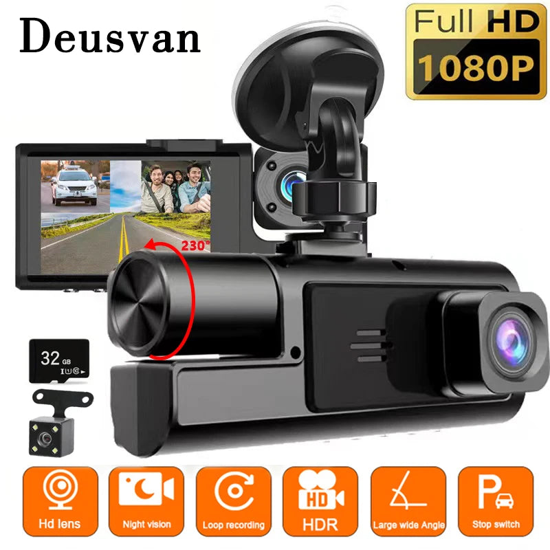 3-Channel 1080P Dash Cam