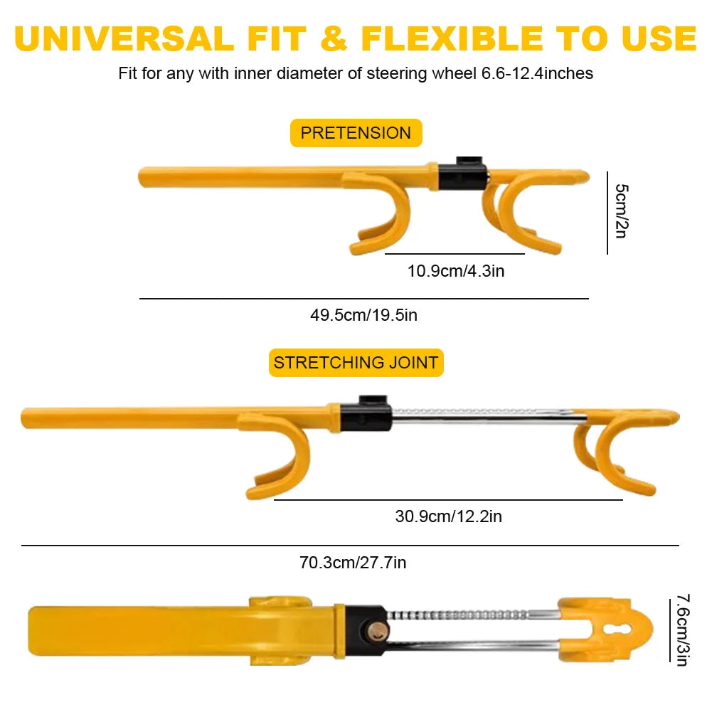 Double Hook Steering Wheel Lock