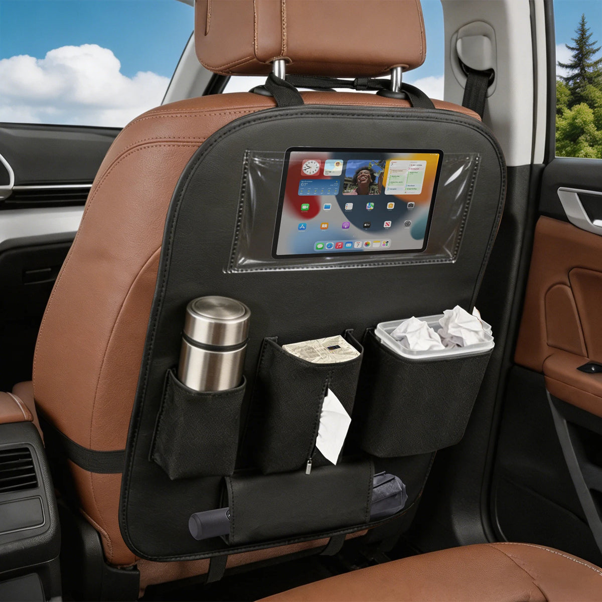 Leather Car Seat Organizer